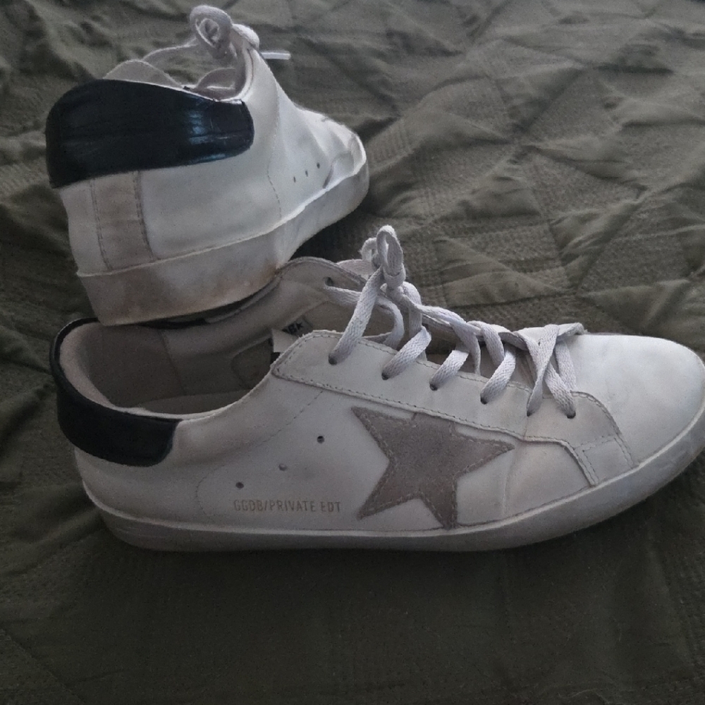 Golden Goose Cream and Black Sneakers Size 40 Great Condition!!!